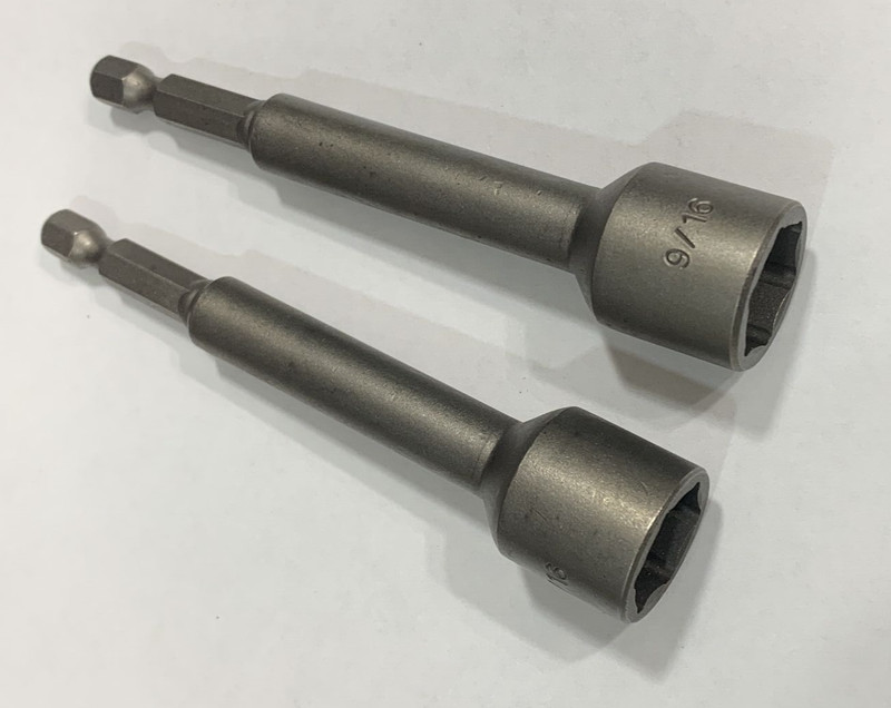 New 9/16" NUT DRIVER w/ Quick Release Hex Shank Lot of 2 FREE SHIPPING gallery