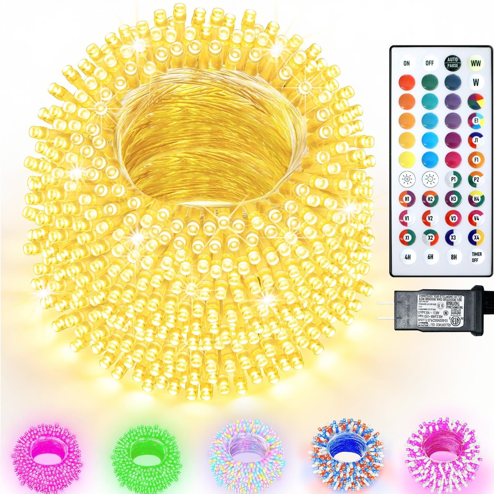 164FT 500LED Christmas Lights Color Changing, 35 Colors Easter String Lights ... gallery