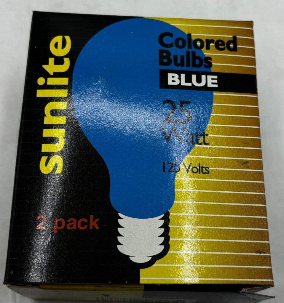 SUNLITE Colored Bulbs BLUE 25W 120V 3 PACK( 6 EACH)🔔 gallery