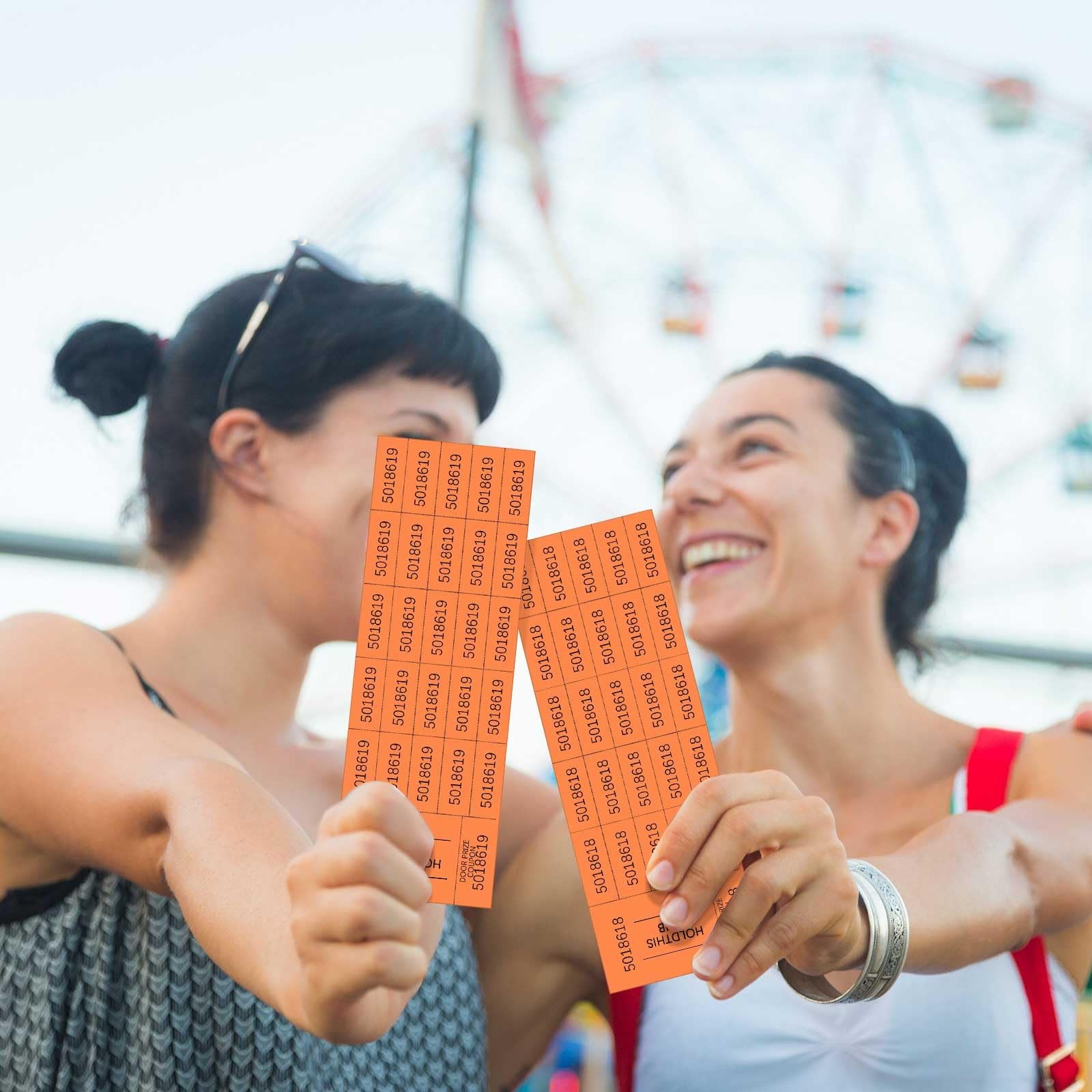 504 Sheets 25 Bid Raffle Ticket Different Numbers Chinese Auction Orange New gallery