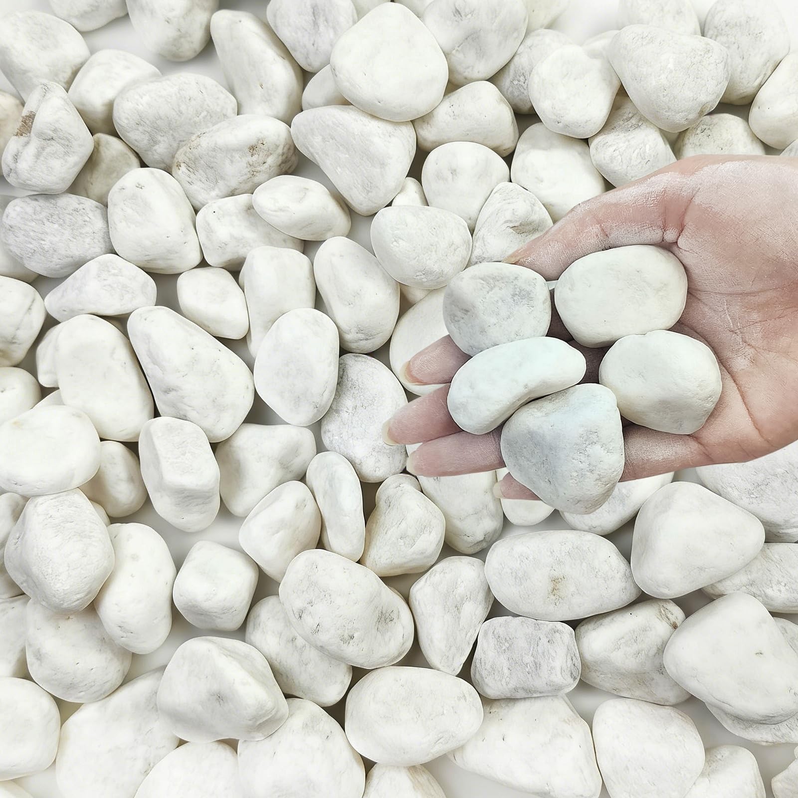 FANTIAN 40 lbs White Rocks for Landscaping, 1-2 Inch 40 lbs, Inch, gallery