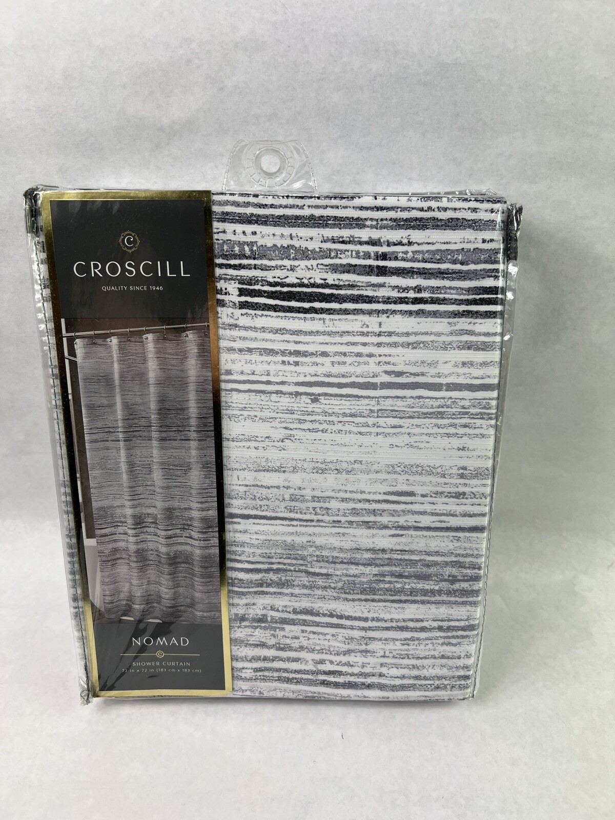 Croscill Nomad Gray 72 In X 72 In Shower Curtain 100% Polyester New In Package gallery