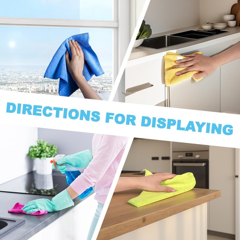 Microfiber Cleaning Cloths, 15 Pack Cleaning Rags, Wet and Dry Use Cleaning T... gallery