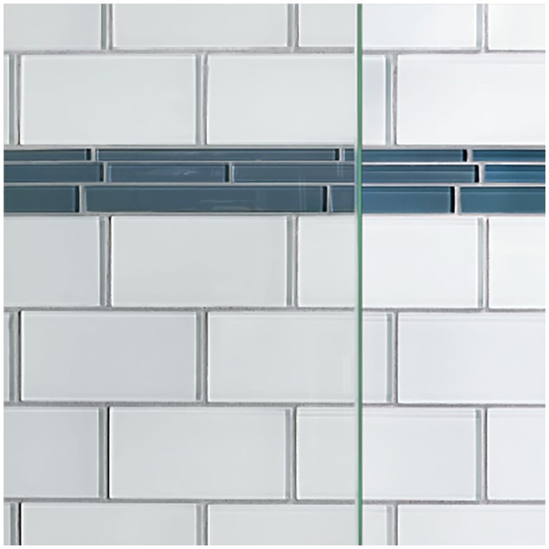 Basco INFN00A3465CL Infinity 65-9/16"H x 34"W Hinged Framed gallery