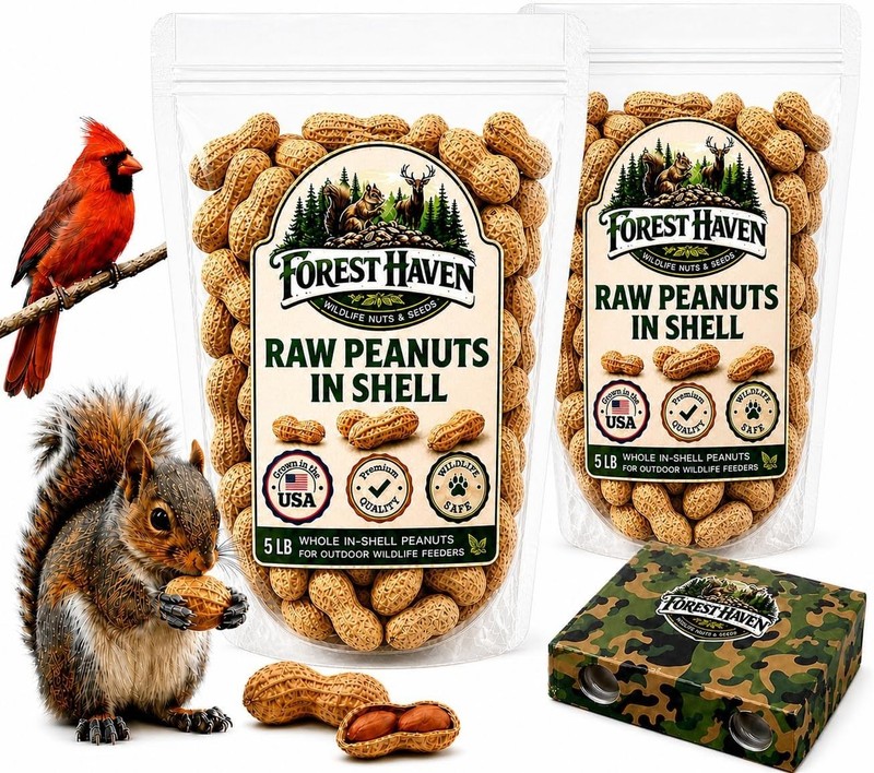 Raw Peanuts for Squirrels Peanuts in Shell for Birds, Deer & Wildlife USA Grown gallery