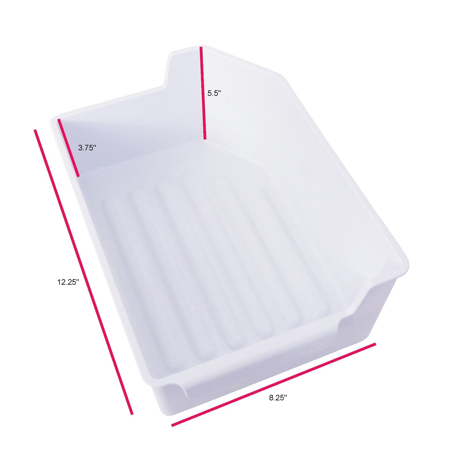 Frigidaire Refrigerator Ice Maker Cube Bucket Storage Bin Replacement 240385201 gallery