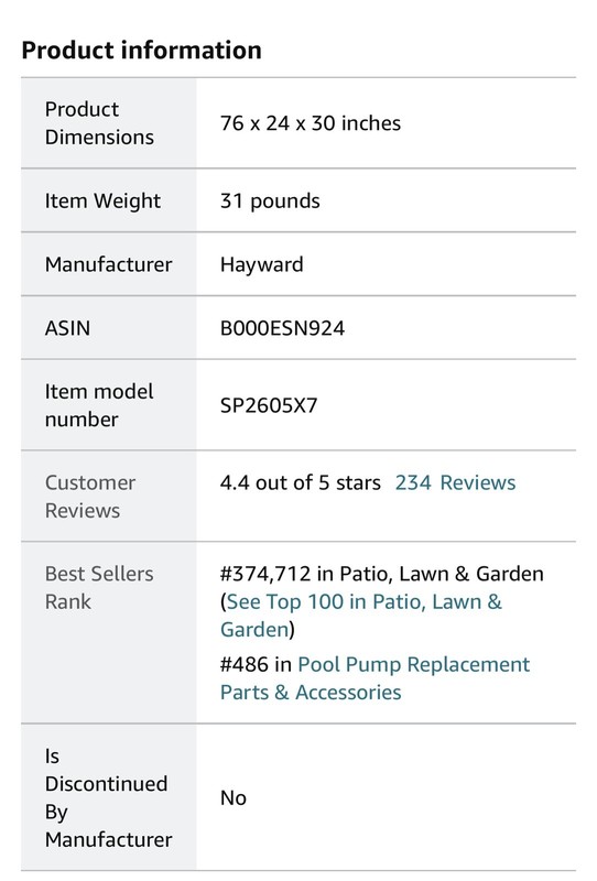 Hayward SP2605X7 Super Pump Single Speed 3/4HP Pool Pump, 115/230V gallery