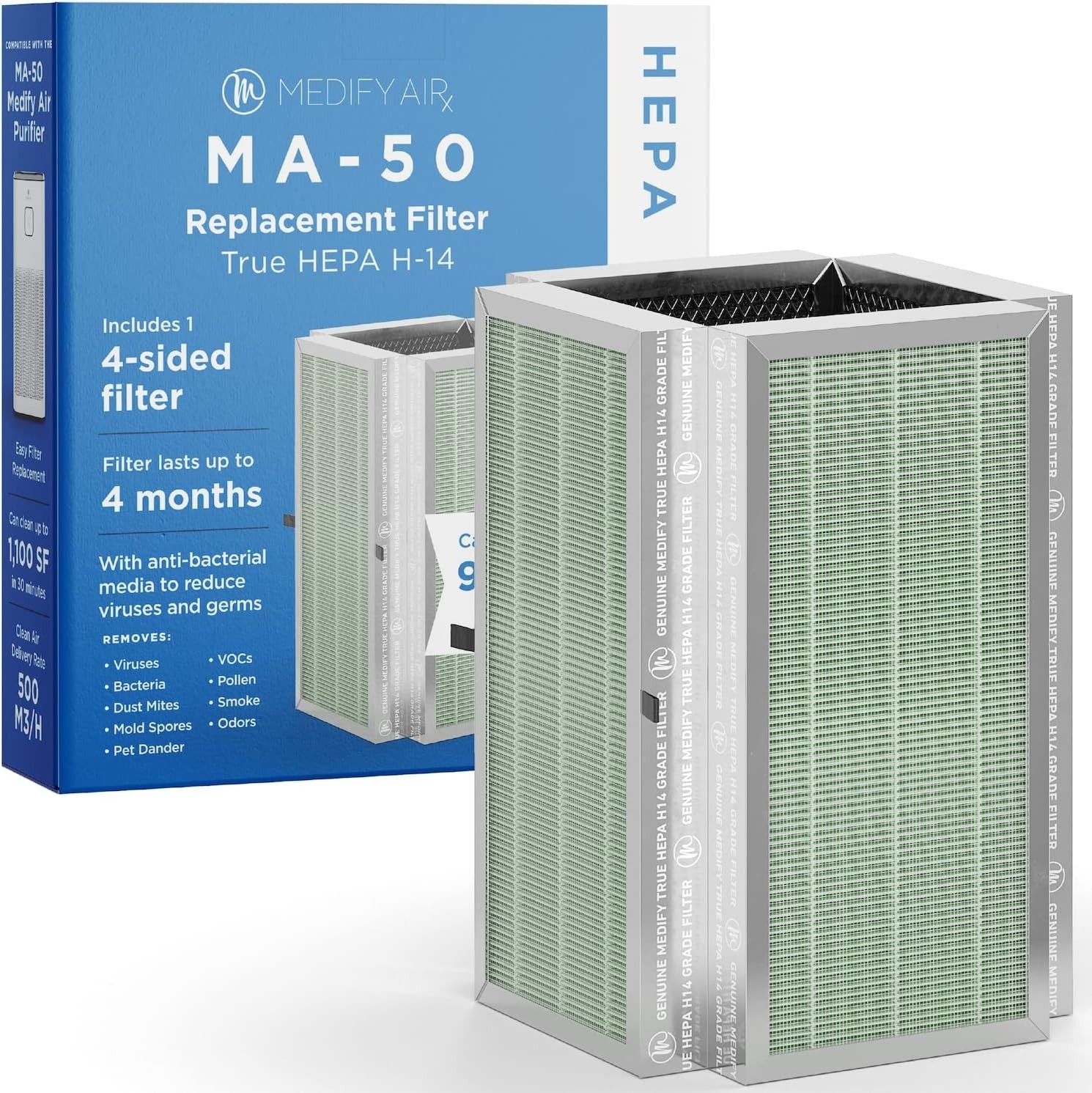Medify MA-50 Genuine Replacement Filter 3 in 1 with Pre-filter, True HEPA H14 gallery