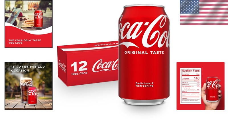 12 fl oz Classic Coca-Cola Cans - Timeless Taste in a Convenient Fridge Pack gallery