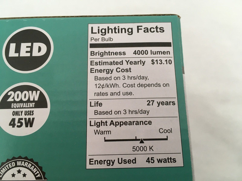 NEW 4-Panel Adjustable Utility Light 200W E26 LED 5000K Non-Dimmable 4000 Lumens gallery