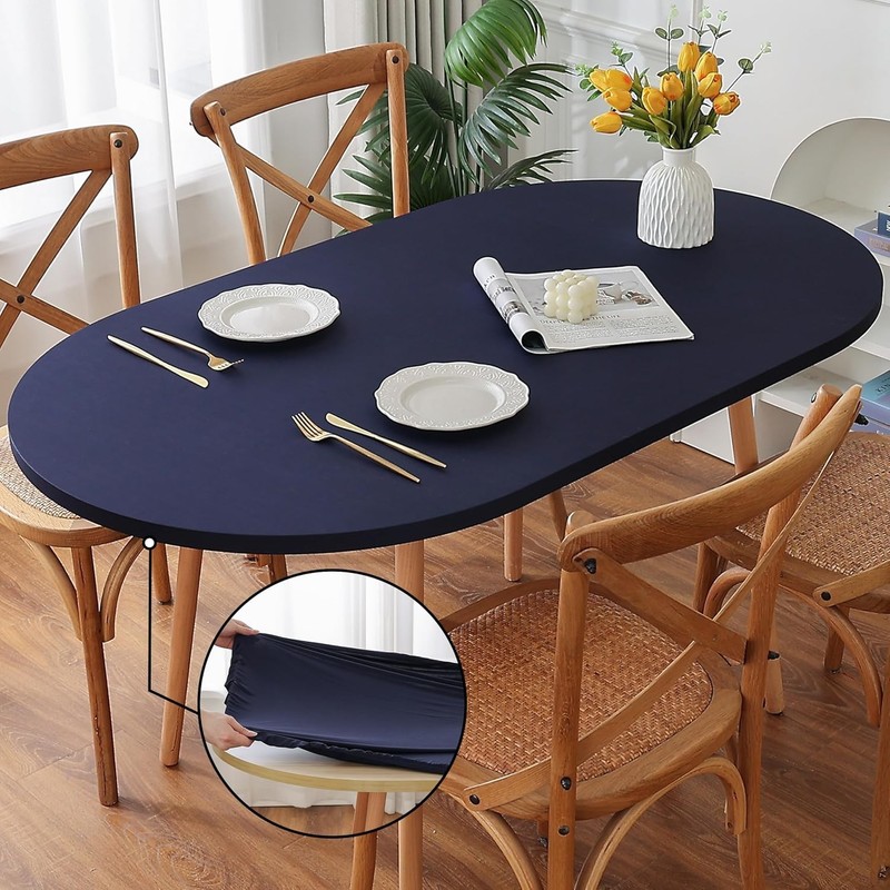 Fitted Spandex Oval Tablecloth, Soft Skin Friendly gallery