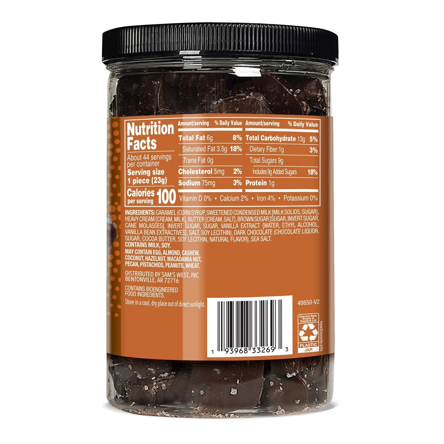 Member's Mark Dark Chocolate Soft Sea Salt Caramel 36 oz Free Shipping gallery