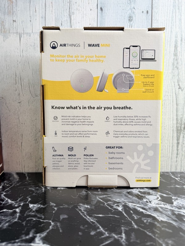 AirThings 2920 Wave Mini Smart Indoor Air Quality Monitor gallery