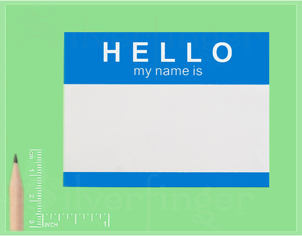 100-250 Labels • HELLO My Name Is • Name Tag ID Badge Stickers Peel & Stick Blue