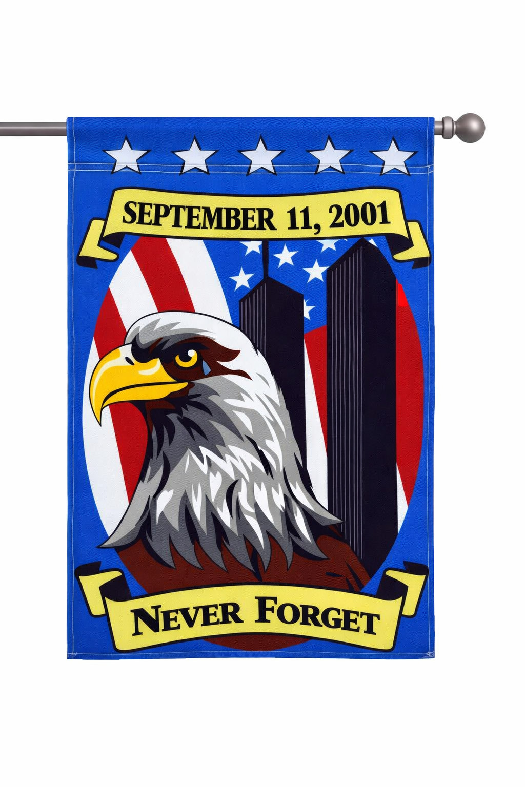 Never Forget September 11th Garden Flag 28x40in 9/11 Memorial Yard Flag gallery