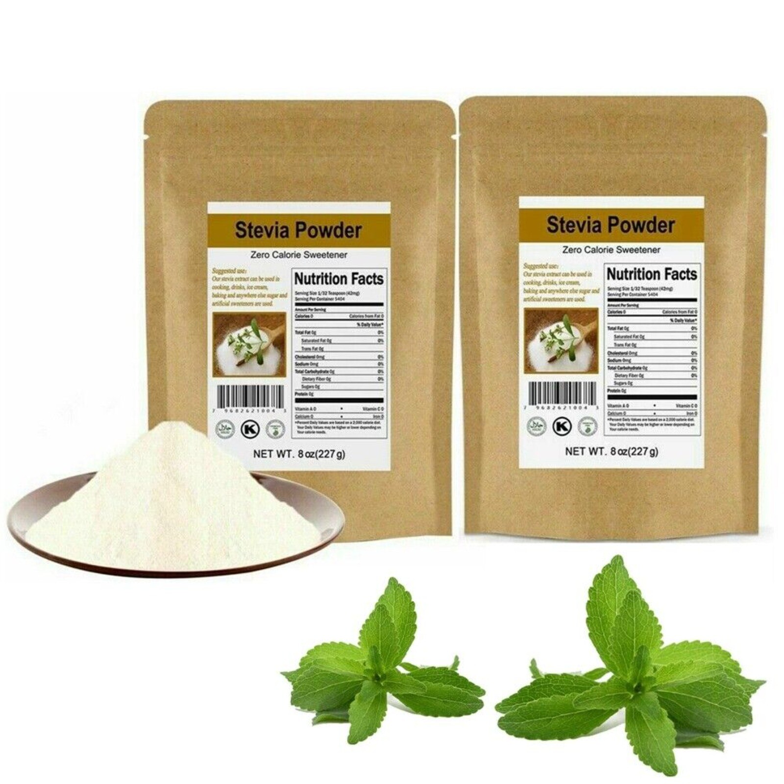 2*8oz Premium CCnature Stevia Powder Extract Natural Sweetener Sugar Substitute gallery