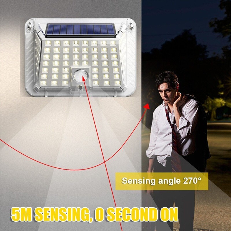 LED Solar Light Motion Sensor 3 Modes Lamp Outdoor Street Yard Garden Wall Lamp gallery