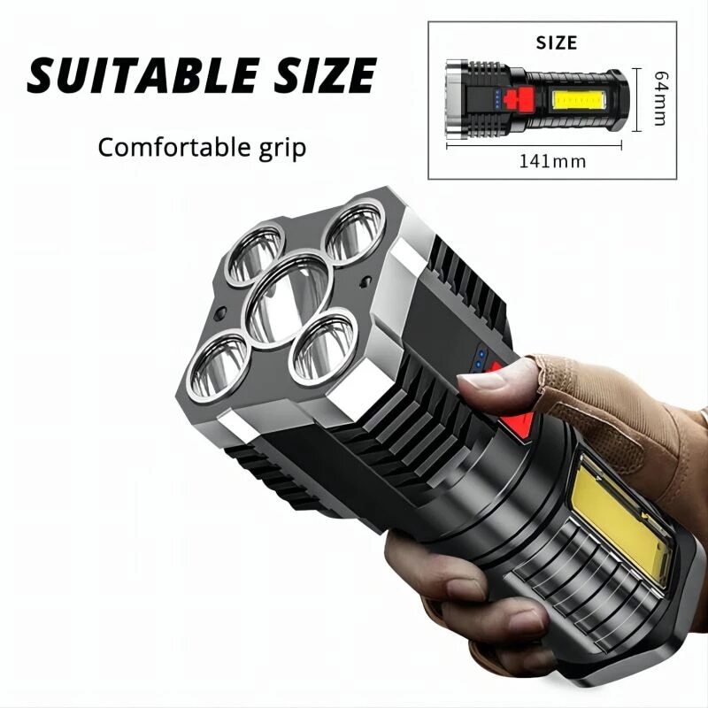 Super Bright LED Torch Flashlight Tactical Camping Outdoor Lamp USB Rechargeable gallery
