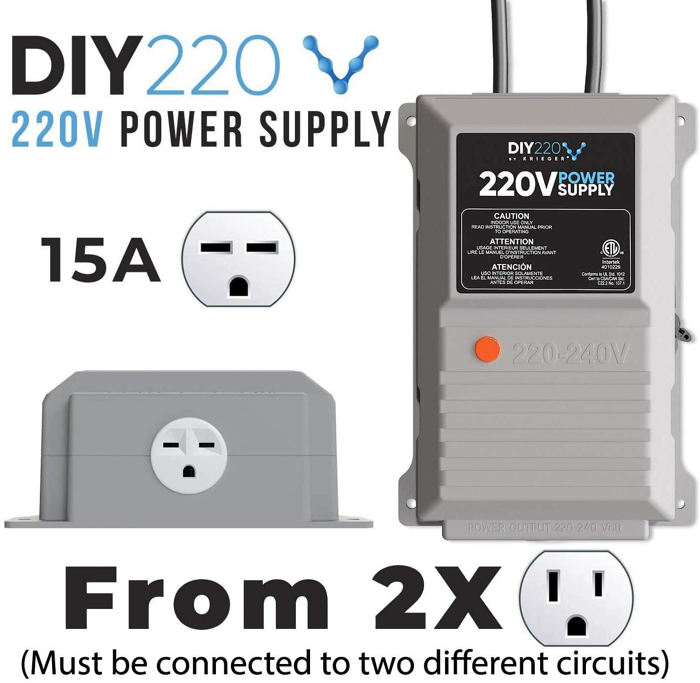 DIY220 Quick Connect 220V Power Supply, Power 208-240 Volts from Two Separate 11 gallery