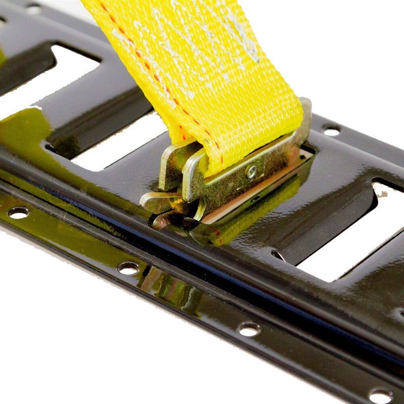 E-Fitting Ratchet Strap Tie Down 2IN x 12FT 3000LBS Break Strength 1000LBS WLL gallery