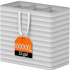 200L Laundry Hamper 3 Section Collapsible Laundry Basket Dirty Clothes Hampers
