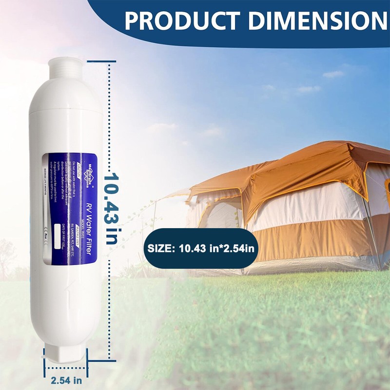 Camper Inline Water Filter System|Flexible Hose Protector,F Gardening Motorhome gallery