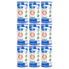Intex Easy Set Type B Replacement Filter Cartridge for Swimming Pools (9 Pack)
