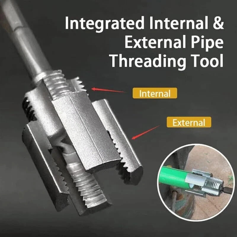 Integrated Internal & External Pipe Threading-Tool, PVC Pipe Threader Kit USA gallery