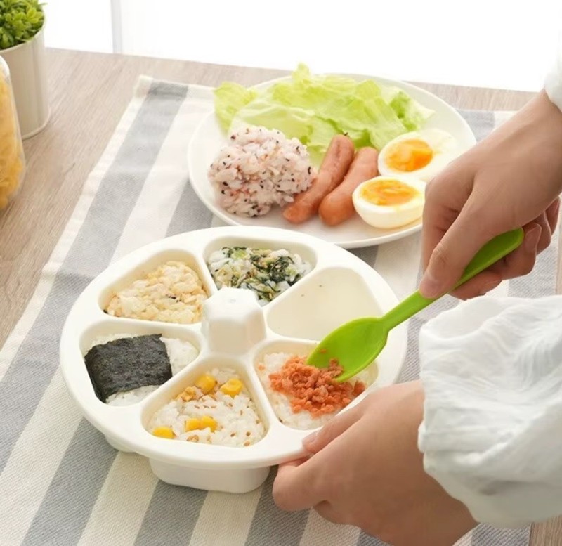6-in-1 Onigiri Mold–Multifunctional Triangle Sushi Rice Ball Maker & Storage Set gallery