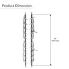 Brixwell JS36 Jalousie Strip Hardware 36" Length 10 Blades Aluminum Pair gallery