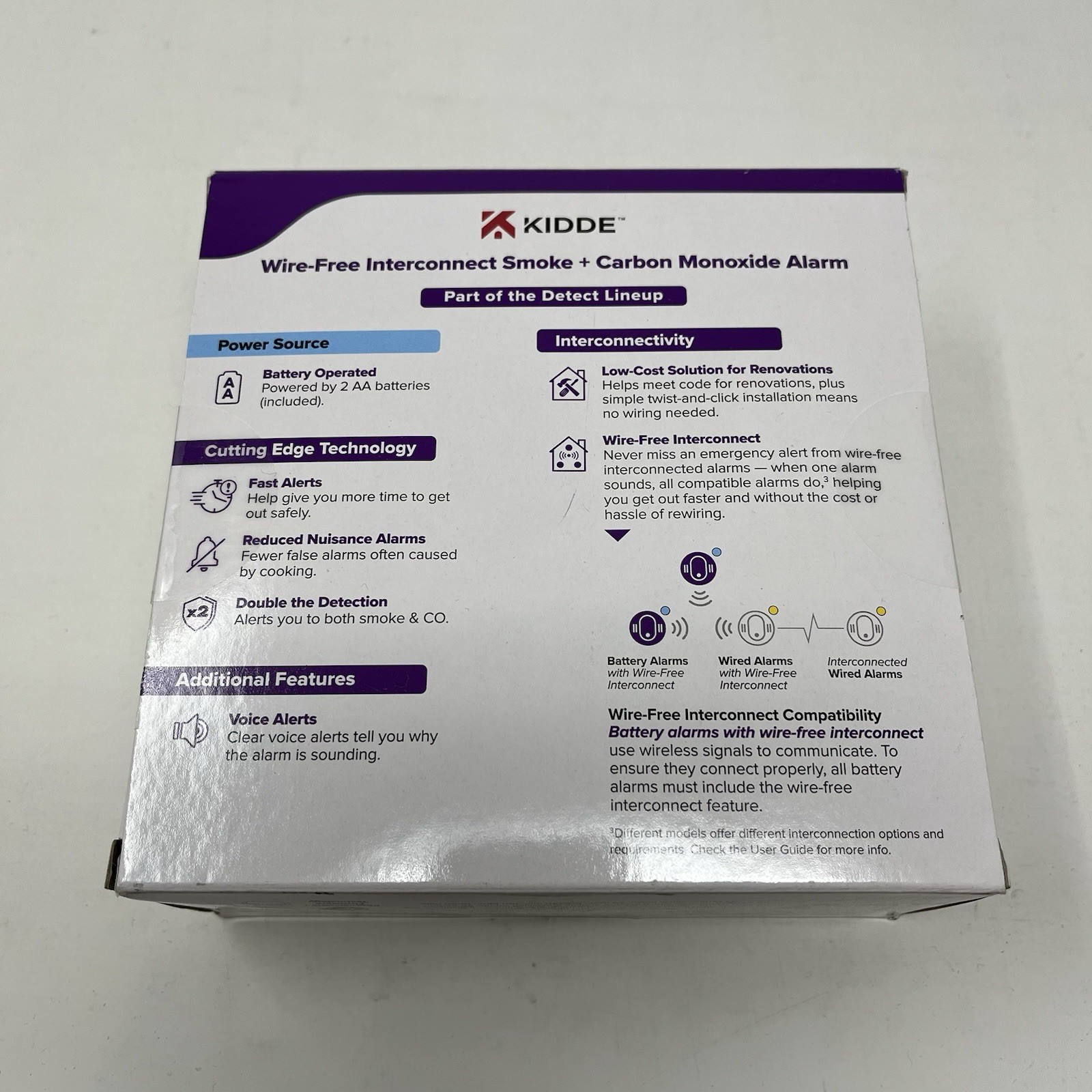 New Kidde 30CUDR-VRF Smoke & Carbon Monoxide Alarm Voice LED 85dB AA Battery gallery
