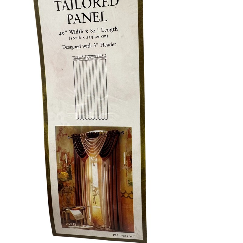 3 CROSCILL CLASSICS Paris Waterfall Valance Tasseled Terra-Cota 45in W x 38” L gallery