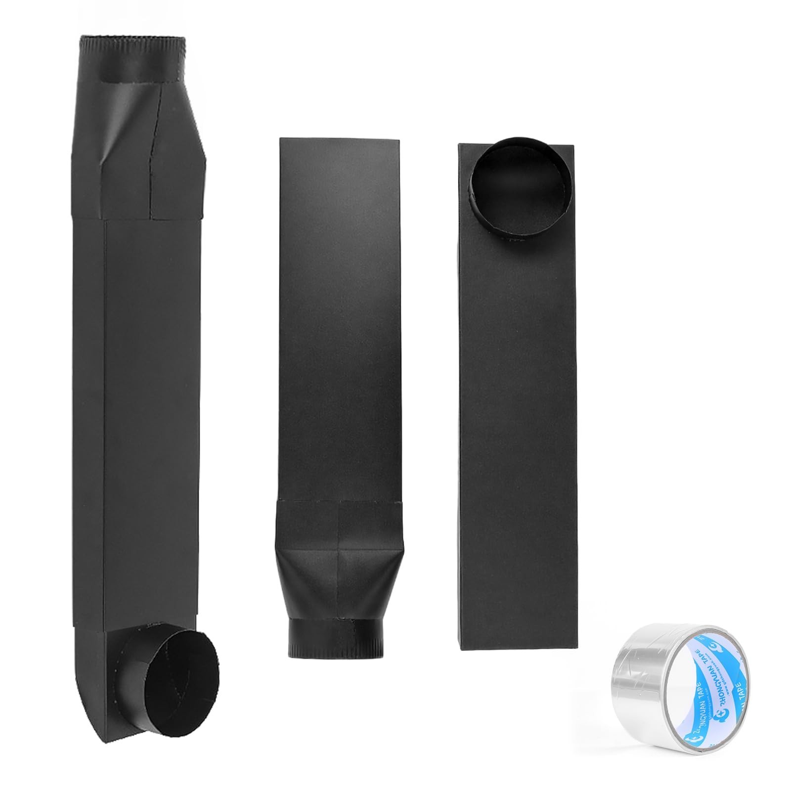 Adjustable 23-43in Telescoping Dryer Vent - 90° Inlet, Straight Outlet, Fits 4in gallery
