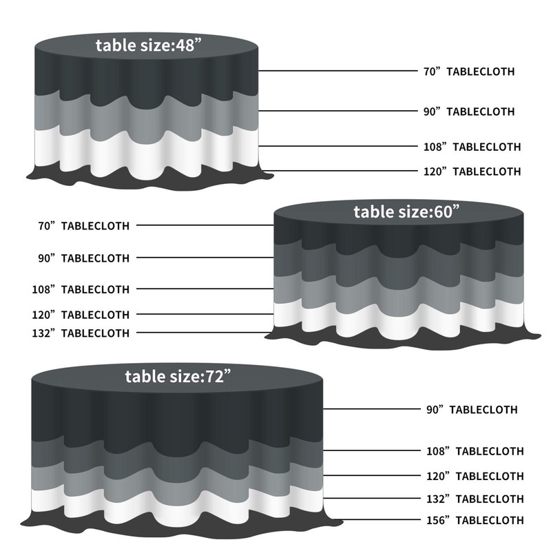 120 inch Round Tablecloth Washable Polyester Table Cloth Decorative Table Cov... gallery