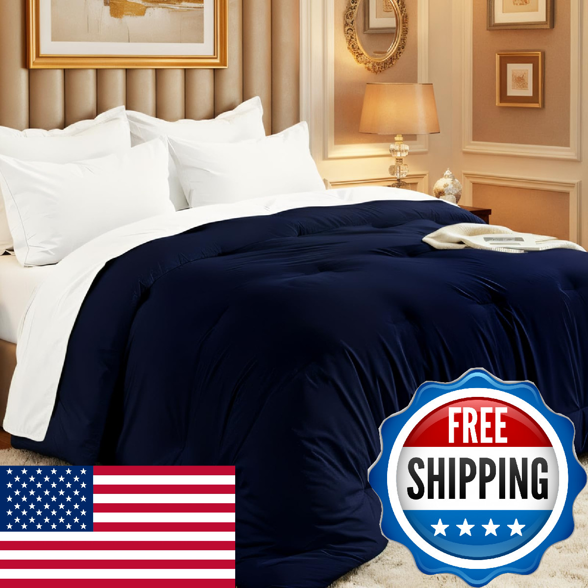 Easthome Comforters Twin Size, All Season Quilted Bed Comforter, Ultra-Soft Down gallery