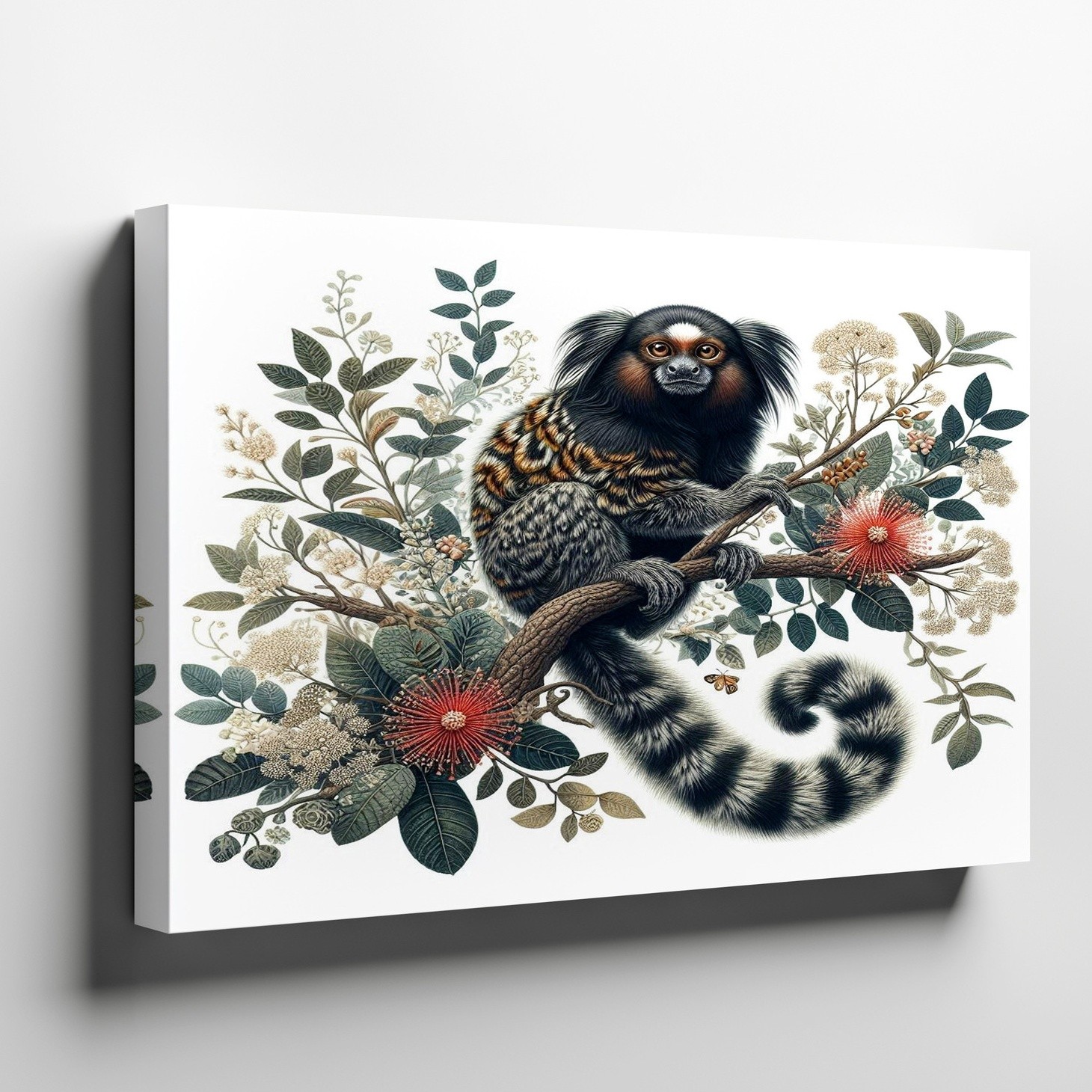 Exotic Small Monkey Wildlife Canvas Wall Art Nature Animal Branch Tropical Print gallery