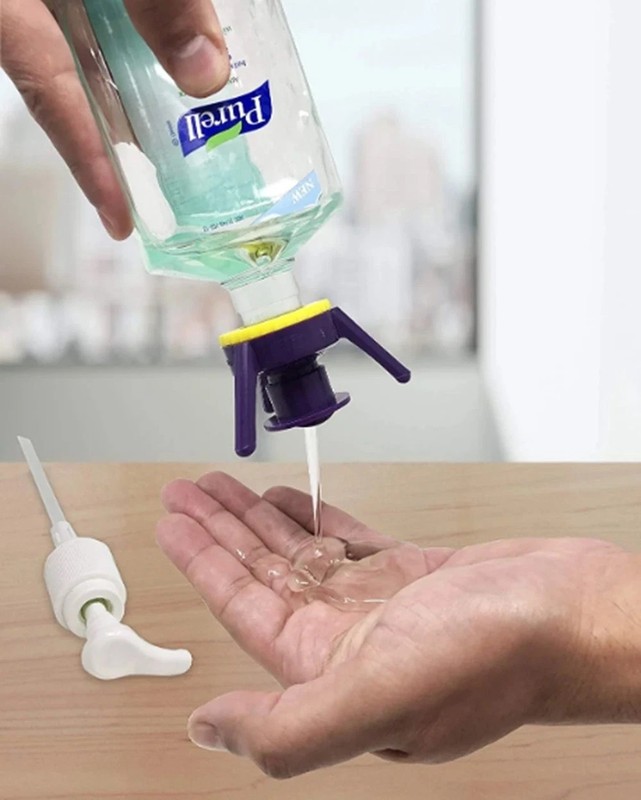 6-Pack Bottle Emptying Kit Dispenser Cap for Shampoo Lotion Conditioner Pump Top gallery