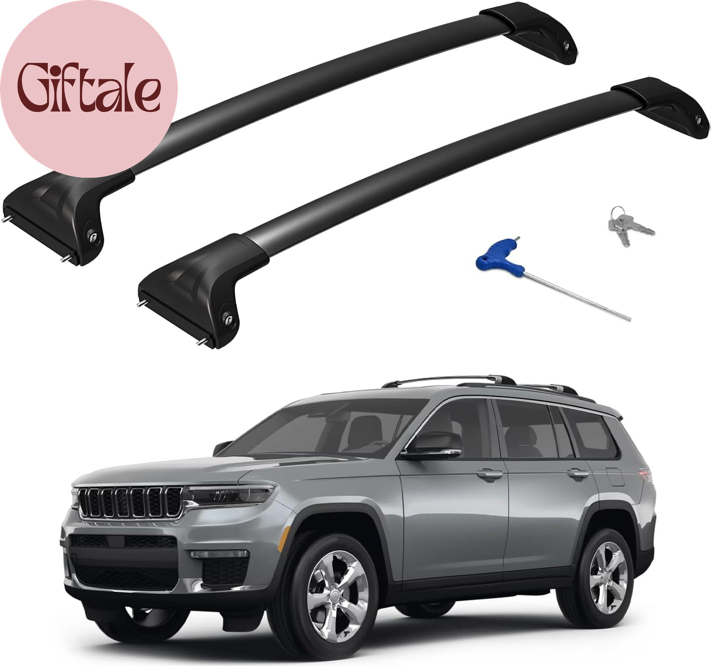 300Lbs Roof Rack Cross Bars Compatible with 2021-2026 Jeep Grand Cherokee L 3-Ro gallery