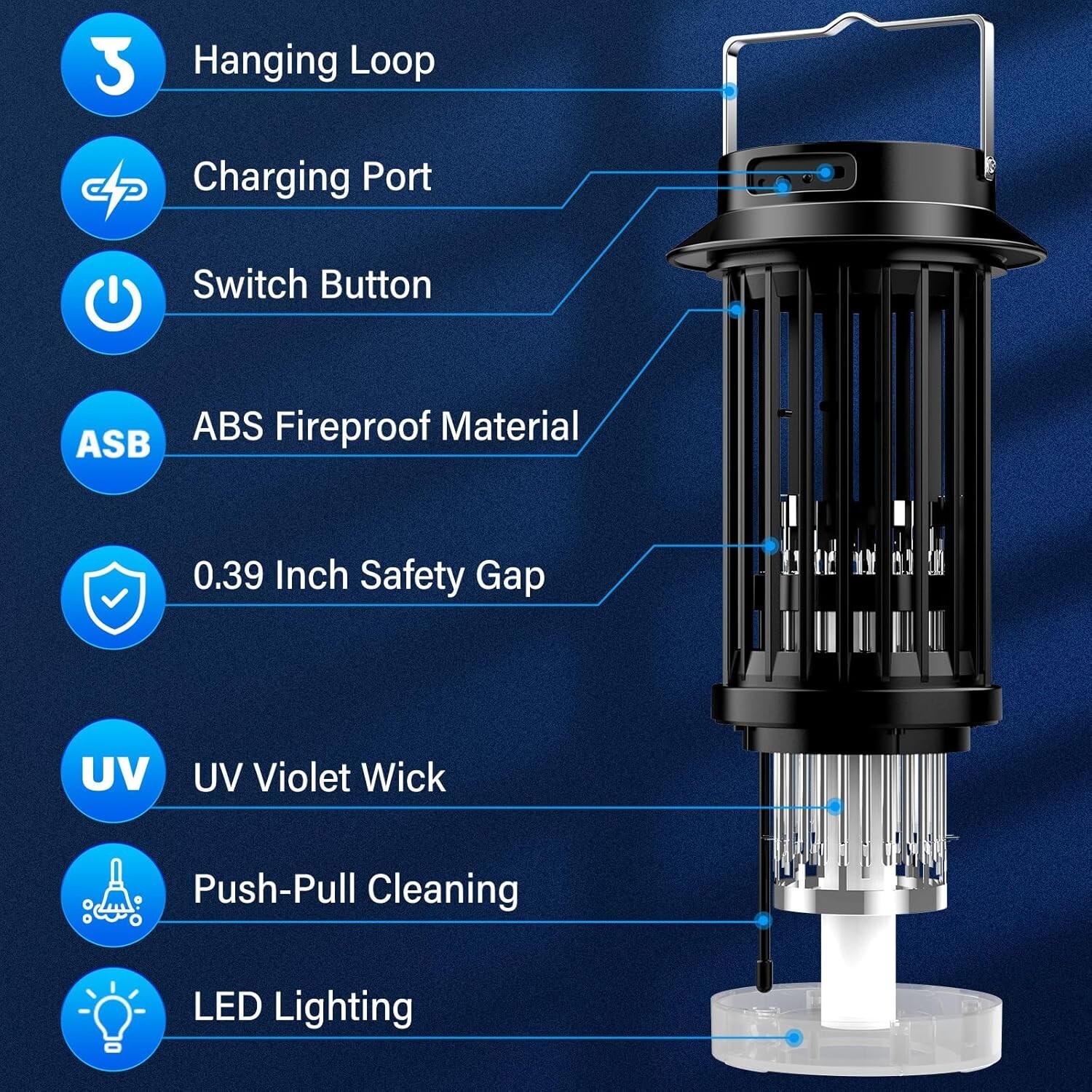 Mosquito Fly Bug Insect Zapper Killer Indoor Outdoor Electronic Light Trap Lamp gallery