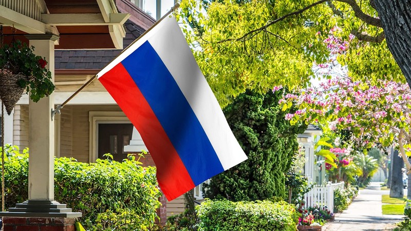 DANF Russia Flag 3x5 Ft Thick Polyester, Fade Resistant, Brass Grommets, Canv... gallery