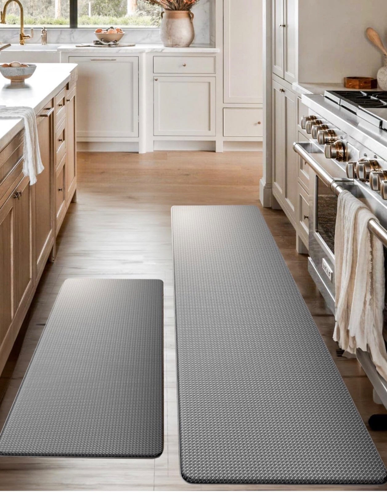 Anti-Fatigue Kitchen Mat Set 2-Piece Memory Foam Cushioned Mats for Standing gallery