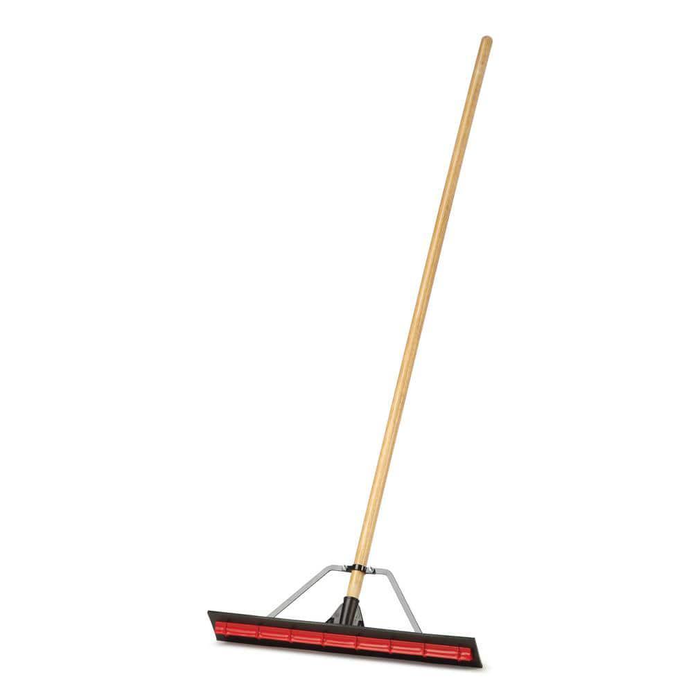 HARPER Floor Squeegee 24" Rubber Blade Wood Handle Easy Assembly Cleaning Tool gallery