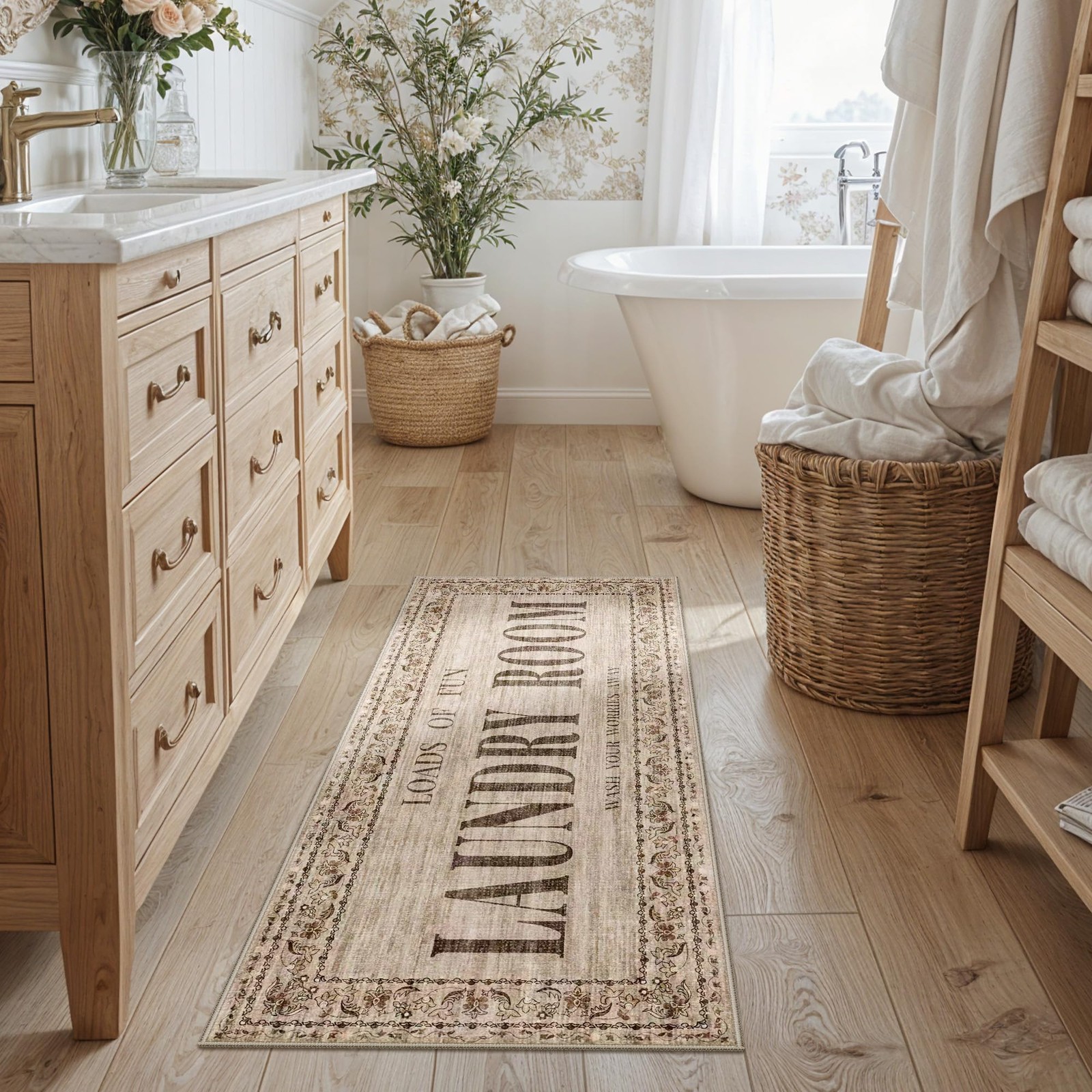 RUUGME 20x48 Laundry Room Rug Runner Non Slip Washable Carpet for Mudroom Wa... gallery