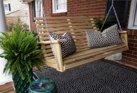 Solid Pine Chain Swing 450 Lbs Capacity (26in×51in×25in) - PALMETTO CRAFT gallery