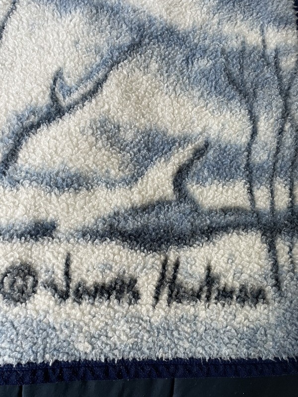 BIEDERLACK Vintage Blanket Reversible Throw Wolves James Hartman Wolf 52x74 gallery