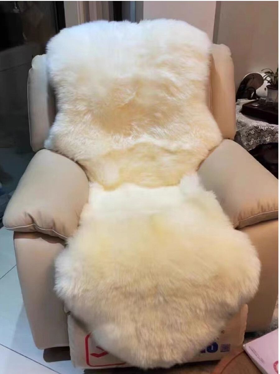 US In stock!! Pure Wool Blanket Sofa Chair Cushion Pelt Bedroom Cashmere Carpet gallery