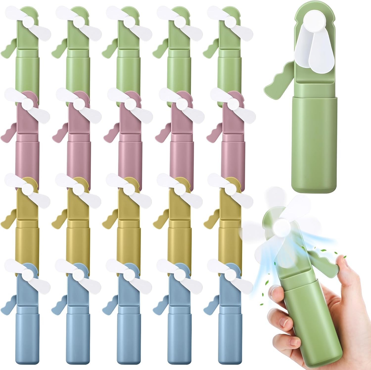 24 Pcs Mini Hand Pr Fan Bulk Small Portable Summer Fan gallery
