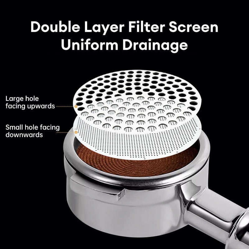 2Pcs Reusable Coffee Filter for Espresso Machine Barista Accessories 51/53/58mm gallery