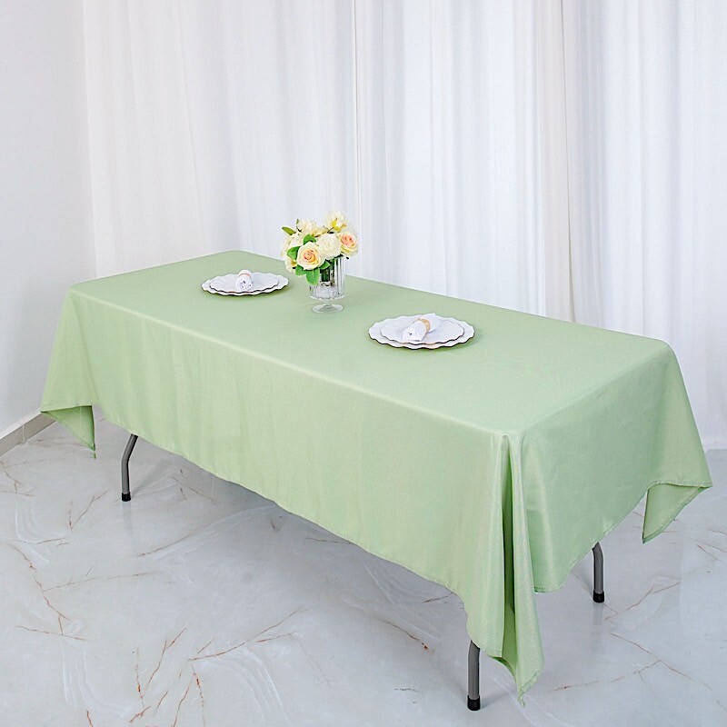 SAGE GREEN 60x126 RECTANGLE POLYESTER TABLECLOTH Wedding Catering Kitchen gallery