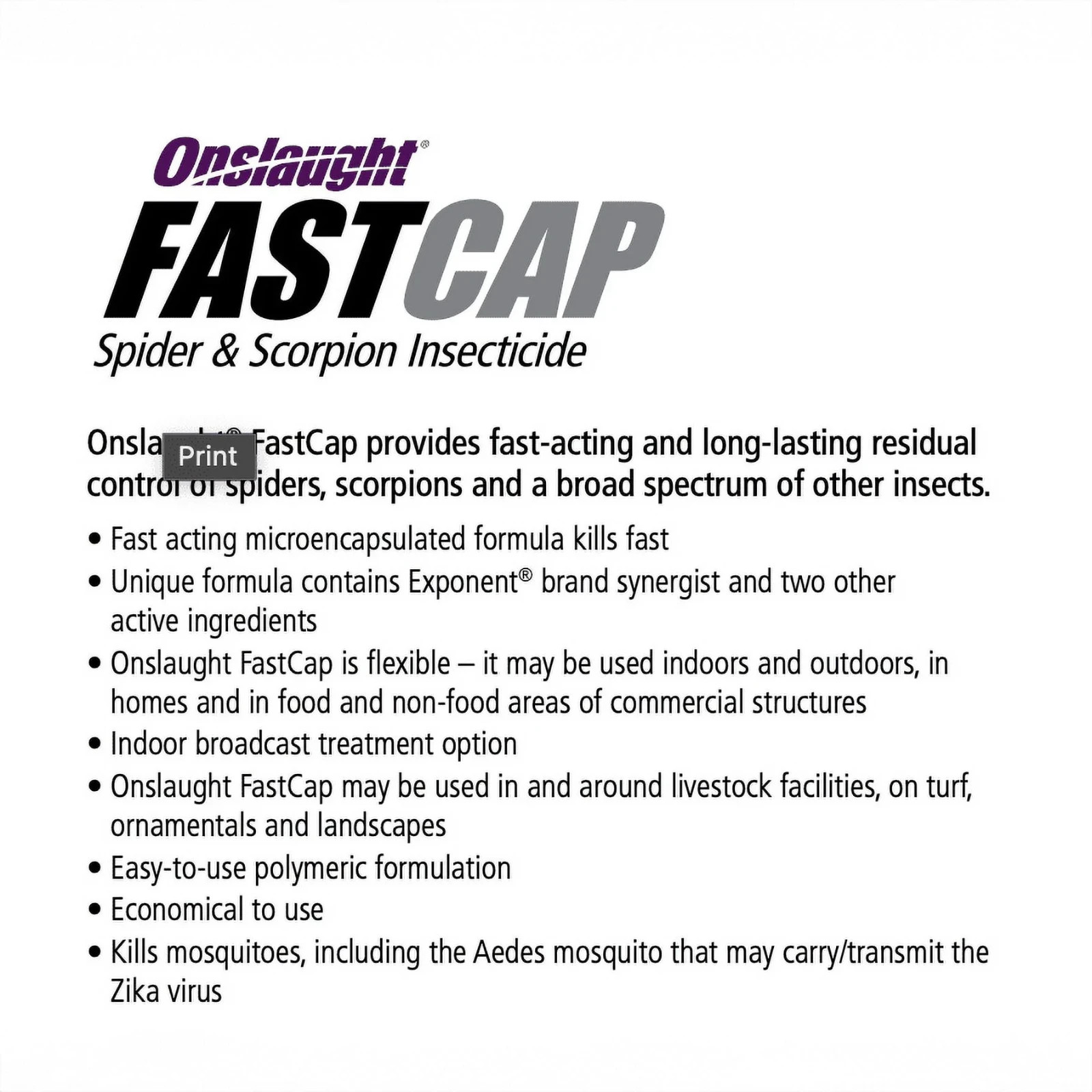 16 oz Onslaught FastCap Pest Control Insecticide Bed Bugs Roaches Spiders etc gallery